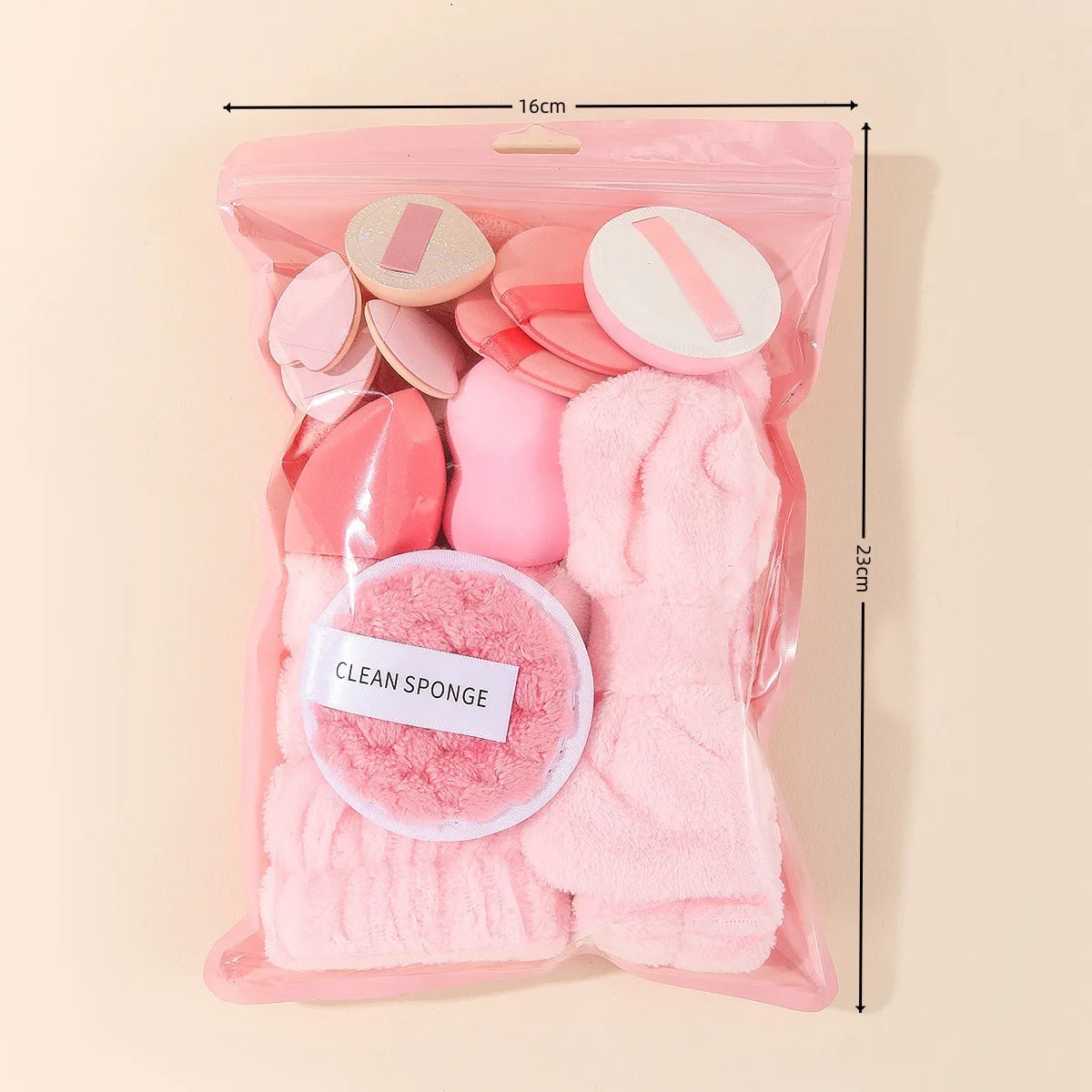 20pcs/ Pink facial cleansing tool set, a professional facial cleansing and care tool set, suitable for normal skin type