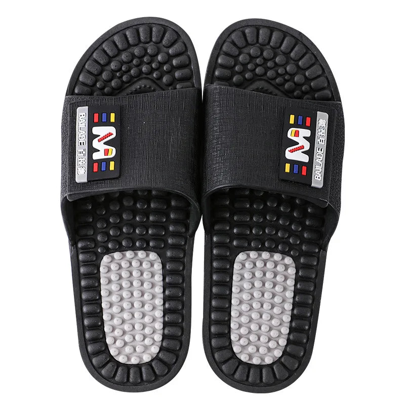 Soles massage slippers men's acupoints soles soles soles home indoor antiskid home lovers men's home cool slippers