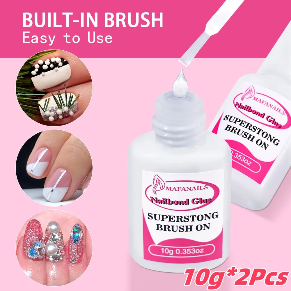 30/20/10pcs Fast-Dry Nail Glue Acrylic False Nail Tips Glue Gel For Fast Extension Super Bond Rhinestones False Nails Mini Glue