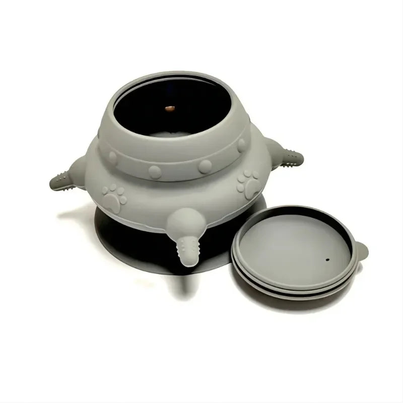 Kitten Puppy Nursing Silicone Milk Sucking Bowl Simulated Bottle Feeding Anti-Choking Anti-Spill Food-Grade Slow Feeder Bowl