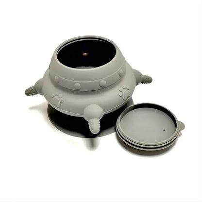 Kitten Puppy Nursing Silicone Milk Sucking Bowl Simulated Bottle Feeding Anti-Choking Anti-Spill Food-Grade Slow Feeder Bowl