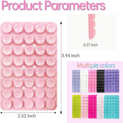 Double-sided Suction Cups Phone Holder, Silicone Suction Phone Case Adhesive Sticky Phone Grip Hands-Free Phone Grip Phone Stand