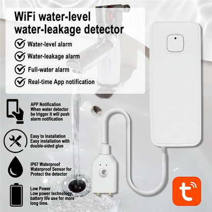 ABUO-Smart Switch Water Leakage Sensor Water Leakage Detection Alarm Detector Advanced Leak Detection