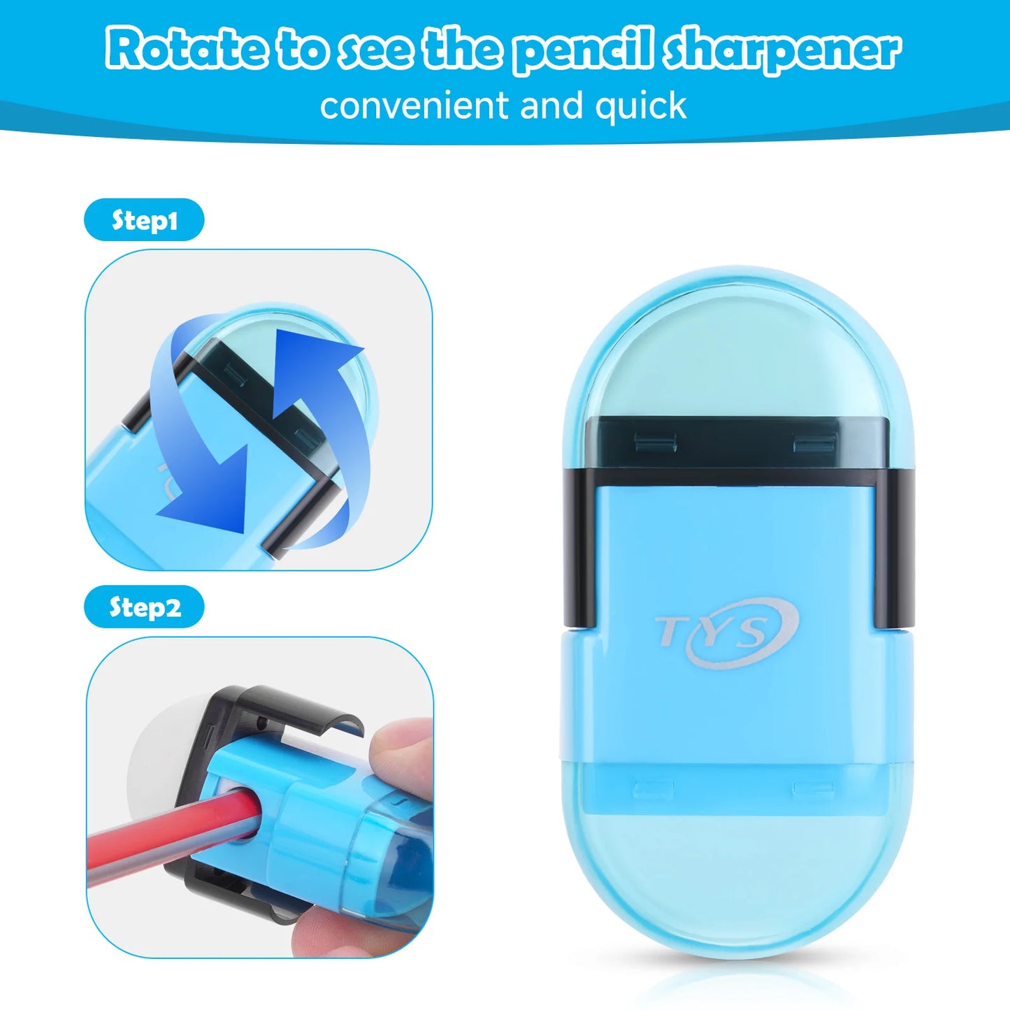 Pencil Sharpener With Eraser  Dual-Purpose Student supplies Cute Stationery Back to School
