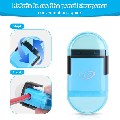 Pencil Sharpener With Eraser  Dual-Purpose Student supplies Cute Stationery Back to School