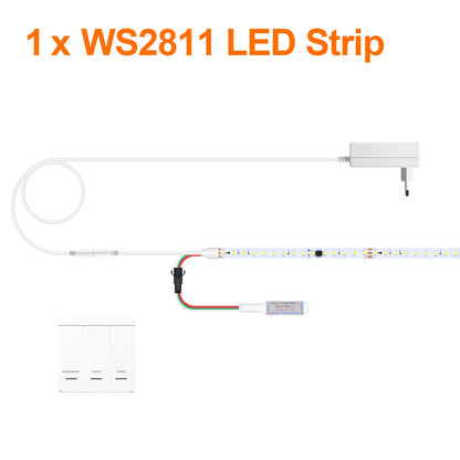 Smart WS2811 IC LED Strip Light Horse Running Chasing Effect Individual Pixel LED Addressable Control With Remote Panel Switch