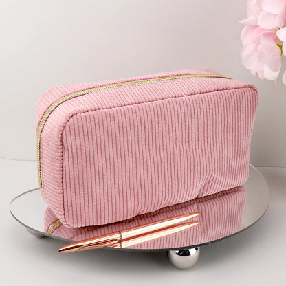 Corduroy Pencil Case Trousse School Supplies Large Capacity Soft Solid Color Kalemlik Pen Case Estuche Escolar Pencil Pouch