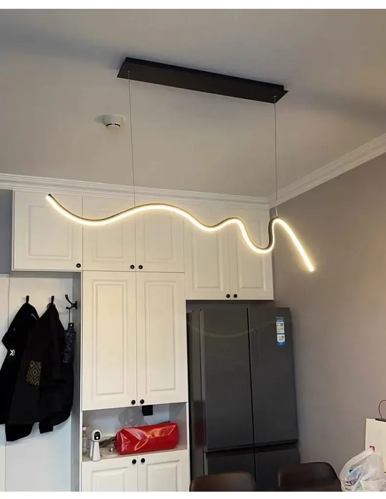 Dining Room Lamp Chandelier Light Luxury Lamps Modern Minimalist Dining Room Dining Table Bar Nordic Minimalist Strip 2025 New