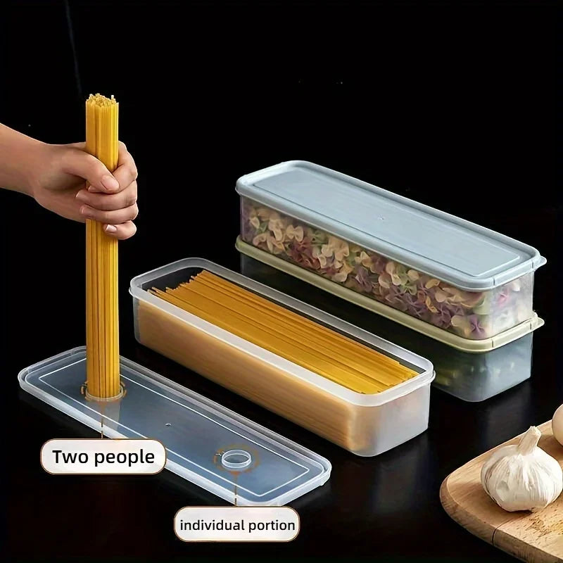 1PC Long Rectangular Food Storage Containers, Plastic Reusable Refrigerator Organizer Boxes Kitchen Accessories