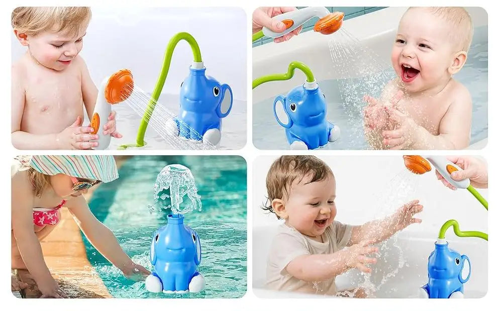 2025 new Baby Bath Shower Head Toys for Kids Ages 2-4 Bath Toys for Infants with Elephant Water Pump for Kids 3-5 Kids Bath Toys