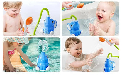 2025 new Baby Bath Shower Head Toys for Kids Ages 2-4 Bath Toys for Infants with Elephant Water Pump for Kids 3-5 Kids Bath Toys