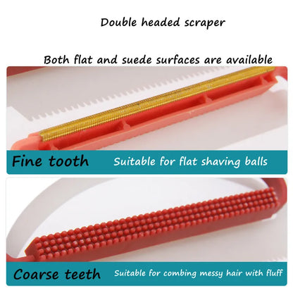 Double-Side Lint Remover Portable Pet Hair Remover Brush Manual Fluff Remover Clothes Fuzz Fabric Shaver Carpet Clothes Brush