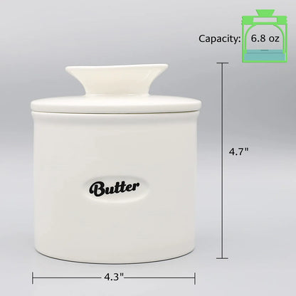 French Butter Crock For Counter With Butter Knife On Demand Spreadable Butter Ceramic Bell Style Butter Jar Butter Dish with Lid