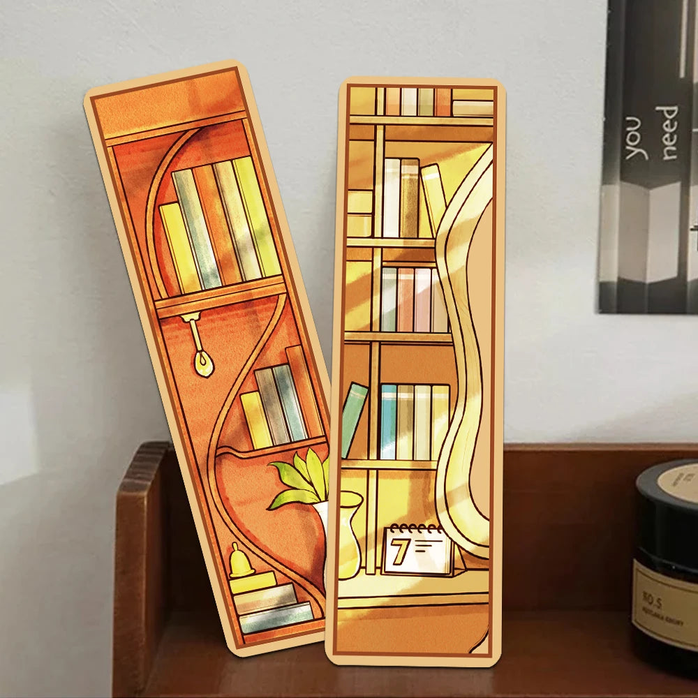 30pcs Creative Bookshelves Bookmarks Decoration Cards Reading Pages Books Labeled Aesthetic Bookmarks School Stationary Supplies