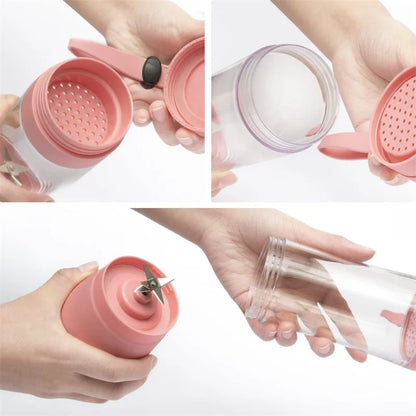 Portable Blender,Mini 6-blade Mixer for Smoothie,Milkshake, Juice, Mobile Hand juicer With USB Rechargeable For Travel, Office