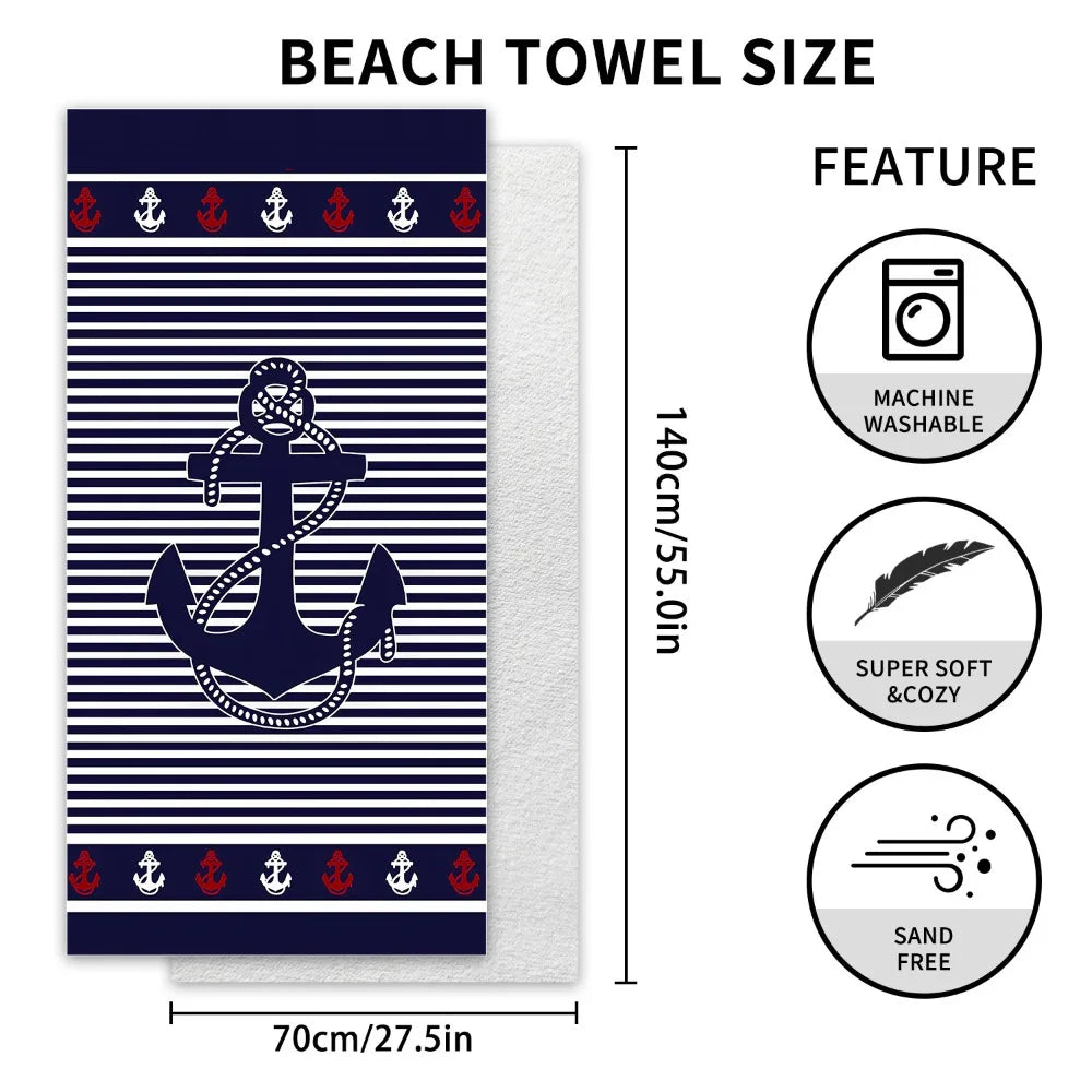 Beach Towels Large Sand Free for Adults Quick Drying Towel Swimming Super Absorbent Microfiber Bath Print Sports Surf Sea Travel