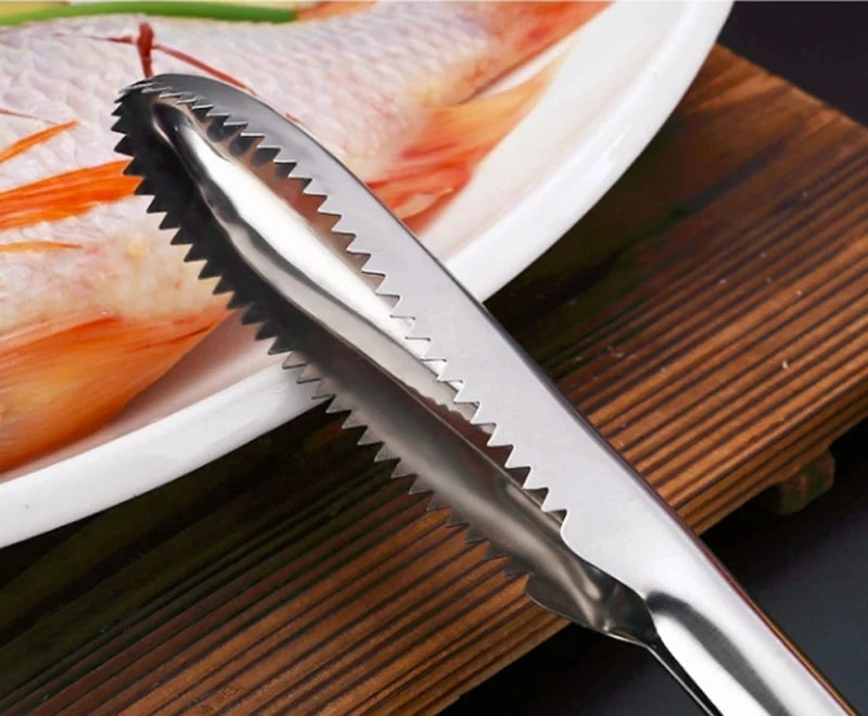 Stainless Steel Fish Skin Brush Scaler For Seafood CleaningTools Fish Skin Brush Scraping Scale Peeler Kitchen Accessorie