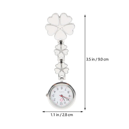 Nurse Watch- Womens Nurse Clip on Watch Nurse Fob Watch Nursing Pin Clip Watch Nurse Fob Watch ( White )