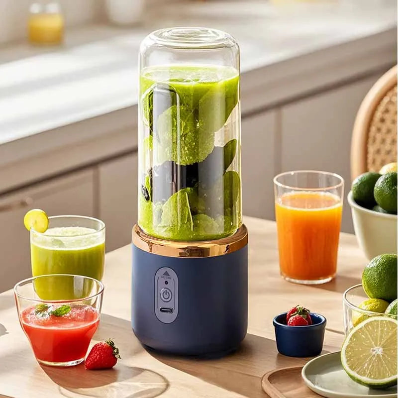 1pc handheld blender bottle 6 blades Multifunction juice blender Fresh juice Smoothie Ice CrushCup Food pro juicer machine