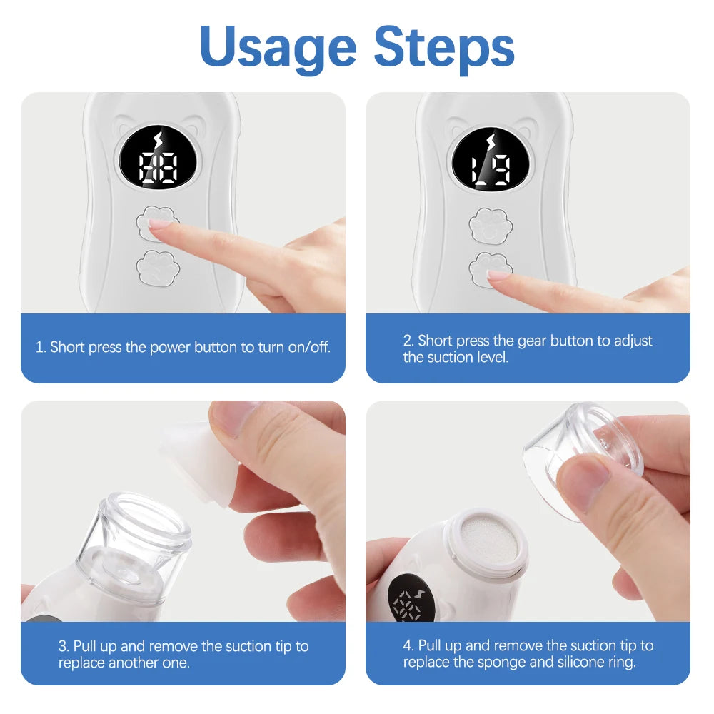 Baby Nasal Aspirator Electric Nose Cleaner Newborn Baby 9-Speed Nose Suction Device Booger Mucus Sucker for Infant Low Noise