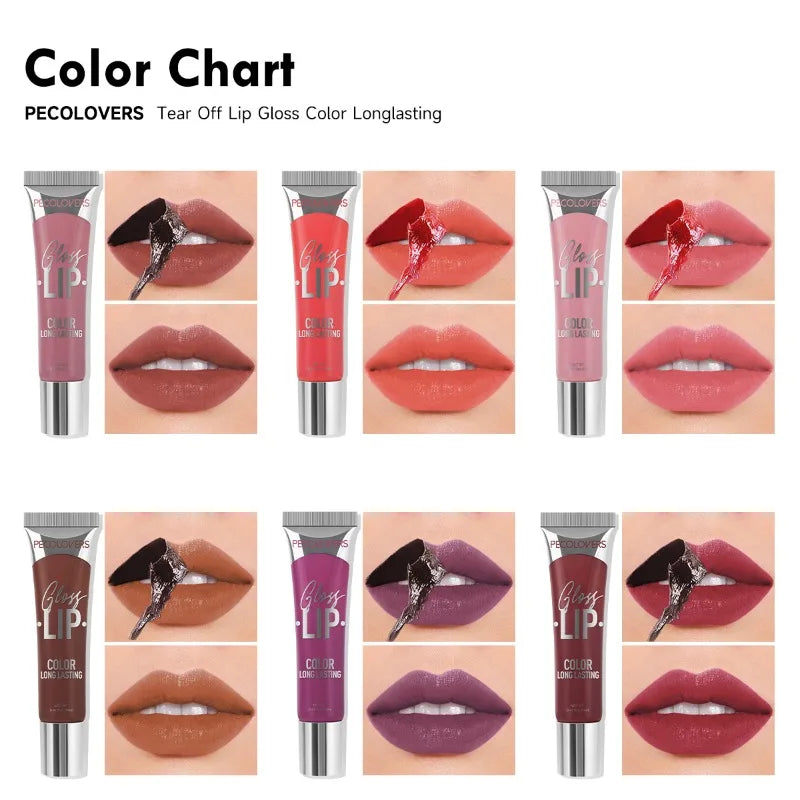 New Lip Stain Peel Off and Reveal - Long Lasting Waterproof Pink Lip Tint Transfer Proof Natural Lip Stain