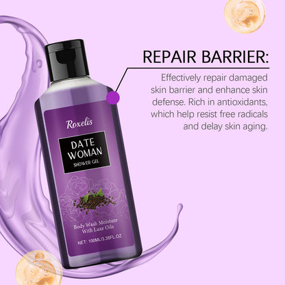 Herbal Floral Warm Nourishing Shower Gel Long-Lasting Jasmine Fragrance Moisturizing Clean Skin Care Bath Gel