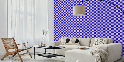 Pink And Blue Checker Adhesive Wall Wallpaper,Geometric Removable Wallpaper For Decoration Livingroom , Wallpapers Of Home Décor