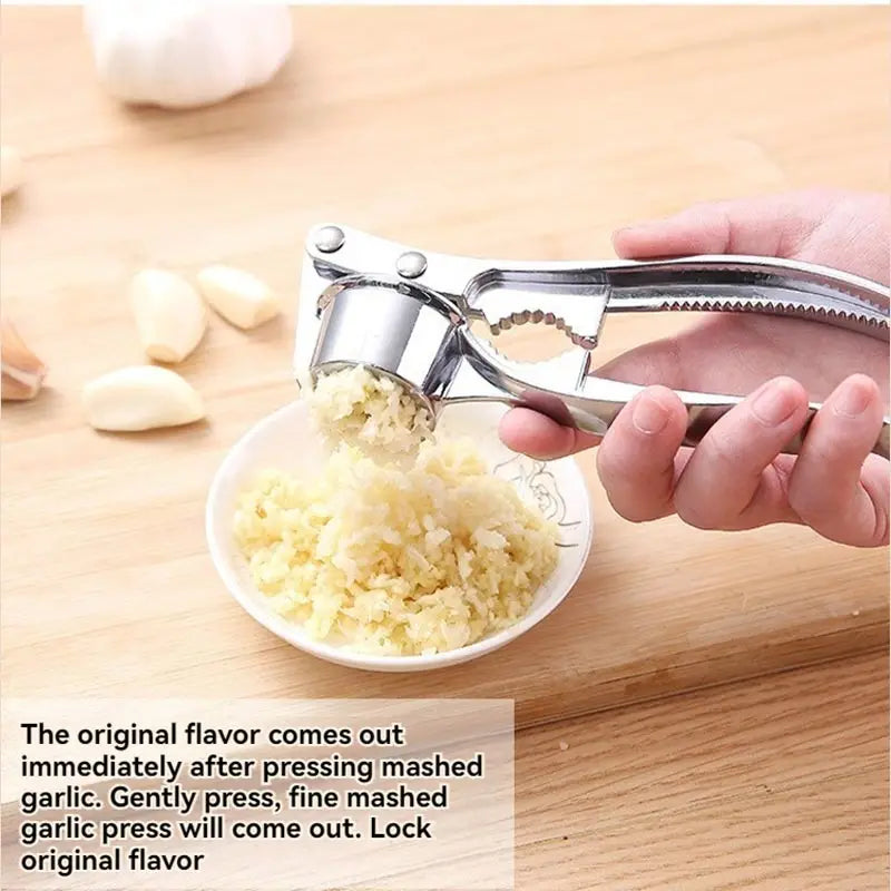 Stainless Steel Garlic Press Machine Handheld Manual Ginger Grinder Multifunctional Tools Kitchen Accessories