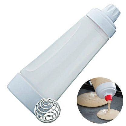 Pancake Batter Bottle Battler Mixer With Blender Ball Wire Whisk For Restaurant Baking Pancakes Cupcakes Muffins Crepes And More