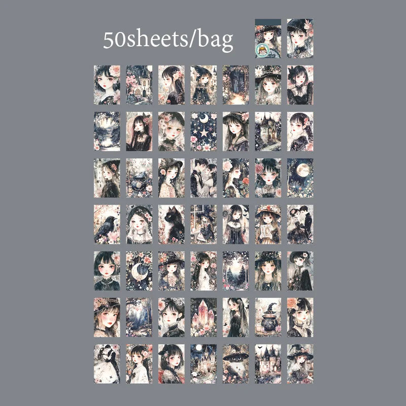 40 Sheets/Bag Notebook Kawaii Girly Background Bag Head Book Handbook Stationery DIY Handmade & Scrapbook Diary Decoration