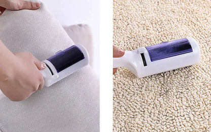 Portable Electrostatic Lint Roller Handheld Pet Hair Remover Reusable Dust Cleaner for Clothing Sofa Carpet Bed Home Travel