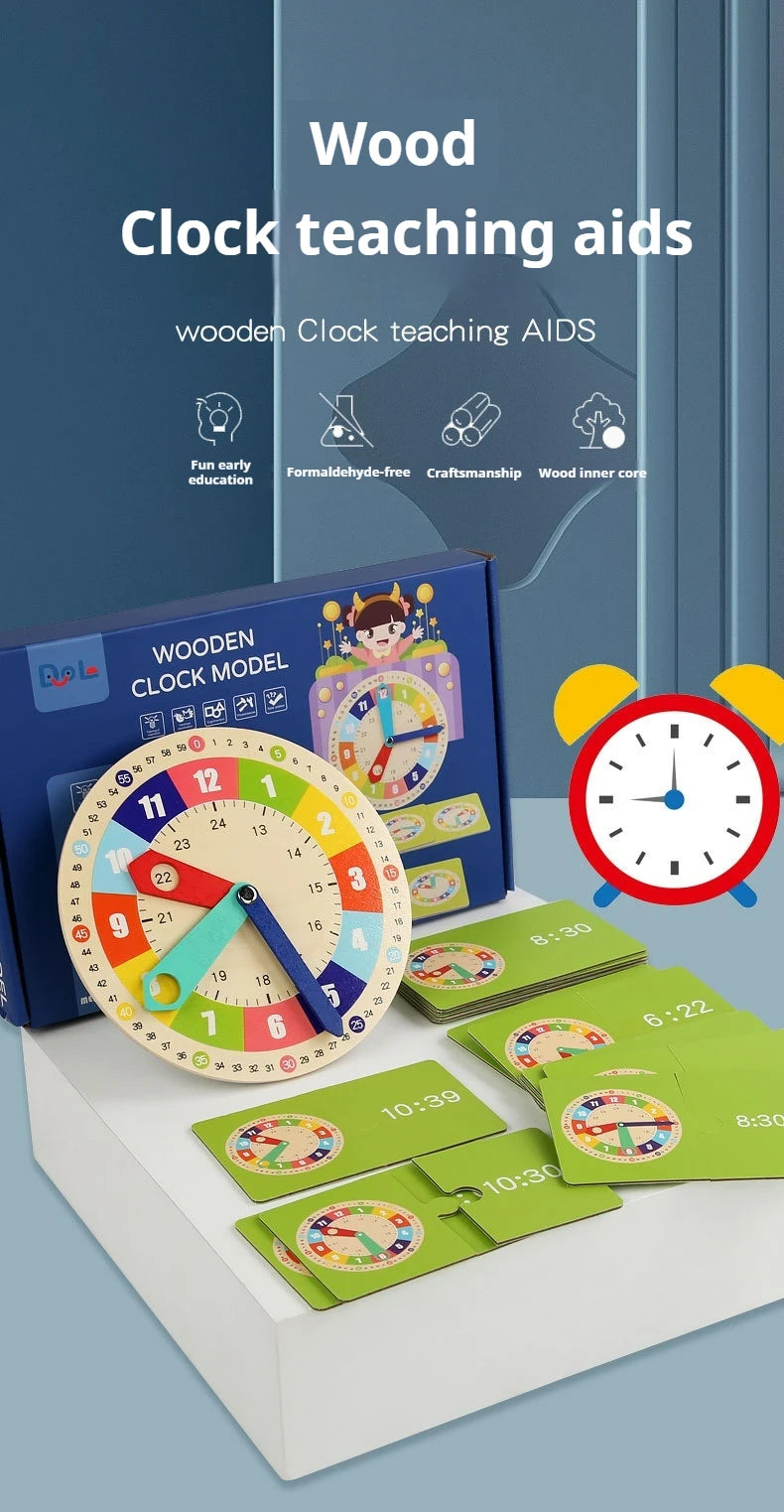 Clock model, mathematics, kindergarten clock teaching aids, children, primary school students, first and second grade, time cogn