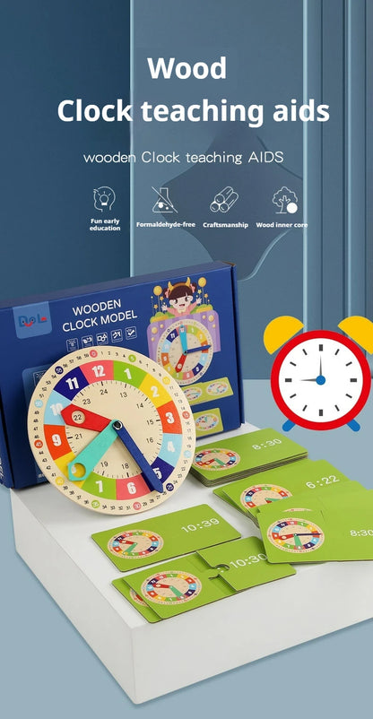 Clock model, mathematics, kindergarten clock teaching aids, children, primary school students, first and second grade, time cogn