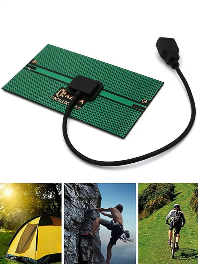 1.65W 5.5V Portable Solar Panel Charger Portable Solar Panel Mini 5.5V Solar Charger Outdoor Hiking Solar Panel for Phone Tablet