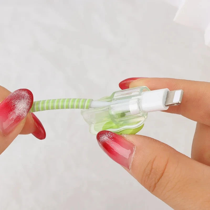 3D Bow Charger Cable Protector Cover For iPhone 20W 18W Charger Protector Storage Bag Case Cover Management Wire Cord Organizers