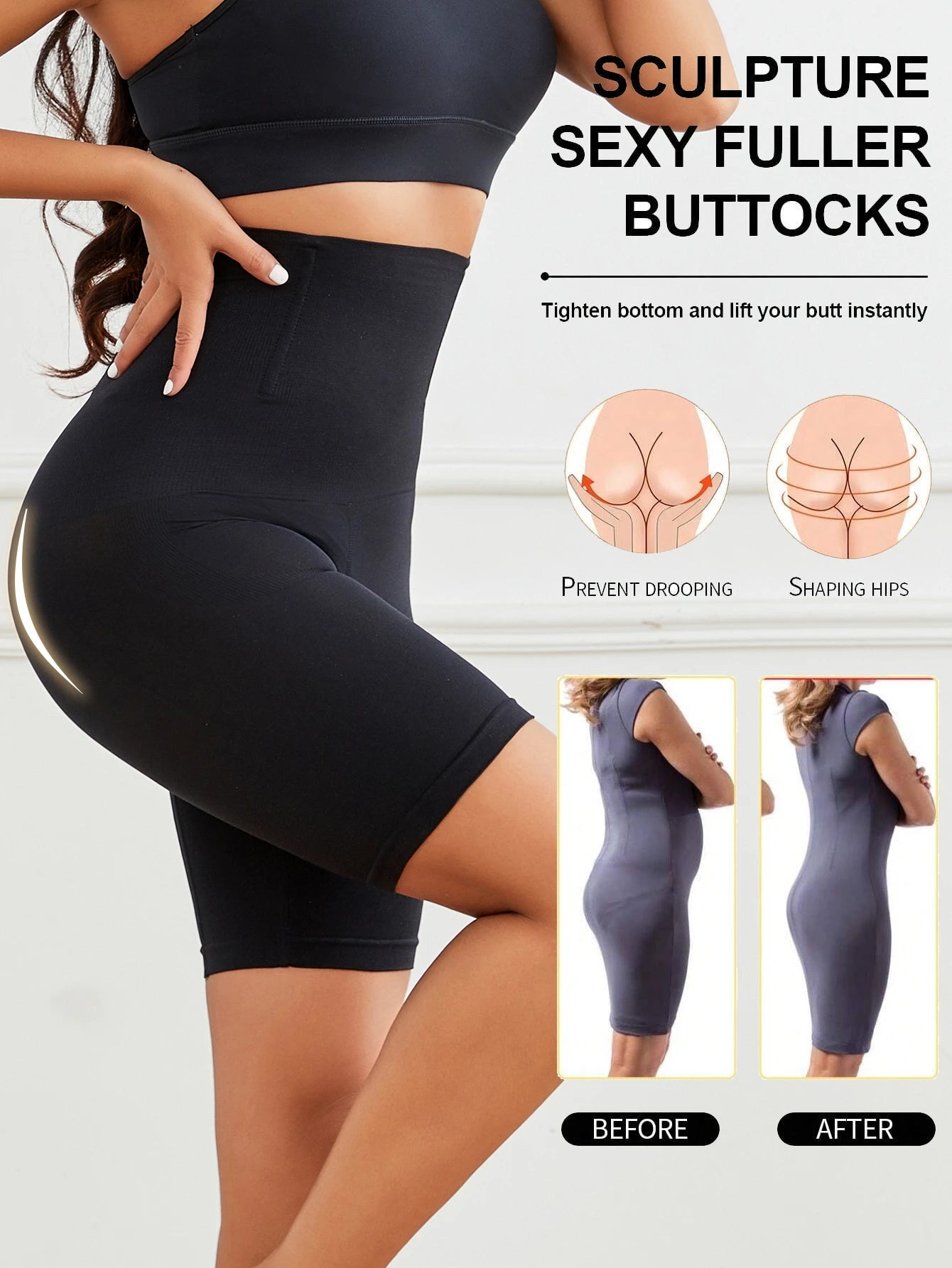 Shapewear for Women High Waist Trainer Panties Tummy Control Hip Butt Lifter Shorts Slimming Sheath Ladies Mid Thigh Body Shaper