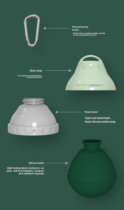 200ml Dog Travel Water Bottle Detachable Bowl Leak Proof Portable Food Feeder Small Dog Cat Supplies for Walking Hiking Travel