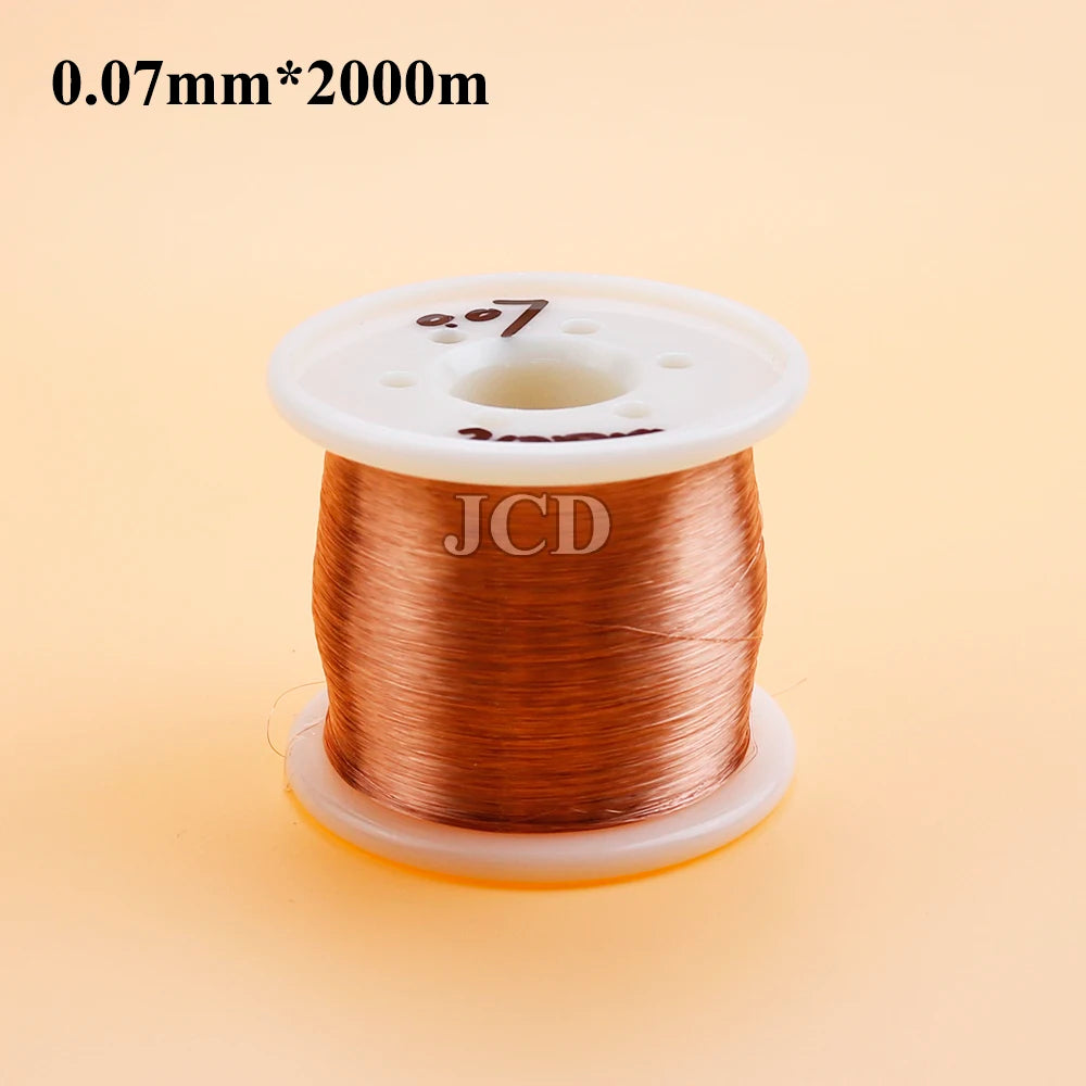 1 roll of copper lacquer wire 0.05mm-0.15mm cable copper wire electromagnetic wire enameled copper winding wire coil copper wire