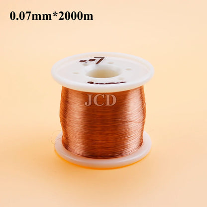 1 roll of copper lacquer wire 0.05mm-0.15mm cable copper wire electromagnetic wire enameled copper winding wire coil copper wire
