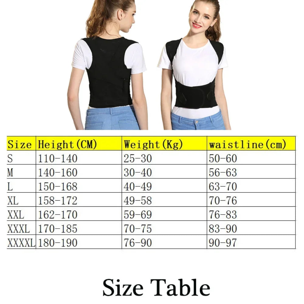 Adjustable Medical Back Posture Corrector Therapy Corset Adult Clavicle Spine Back Shoulder Lumbar Brace Trainer Back Support