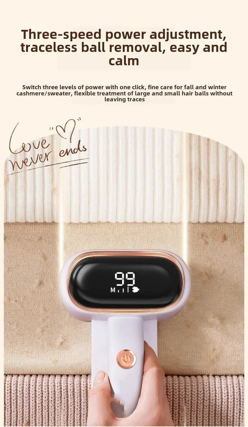 Electric Lint Remover Rechargeable Lint Remover Clothes Sweater Defuzzer Intelligent Digital Display Lint Shaver Trimmer