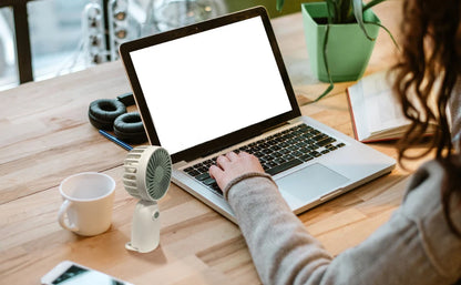 Mini Portable Fan Cute Handheld USB Rechargeable Battery Operated Lightweight Small Personal Fans with 3 Speeds for Outdoor