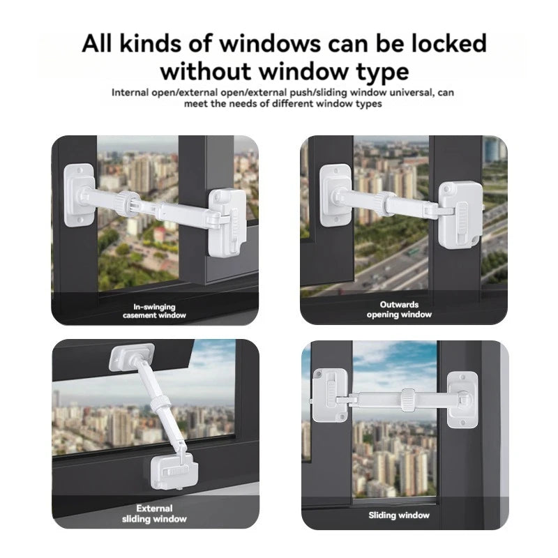 Children Security Protection Locks Window Lock ABS Child Safety Stopper Falling Prevention Lock Limiter Care for Baby  New