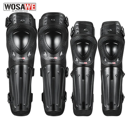 WOSAWE Motorcycle Knee Pads Protective Gear Equipment Motocross Protection Riding Elbow Guard Knee Pad Protector Kit