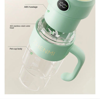 Portable Multifunction Fruit Juicer Blender 10 Blade Mini Ice Blender Smoothie Maker USB Charging Wireless Juice Extractor