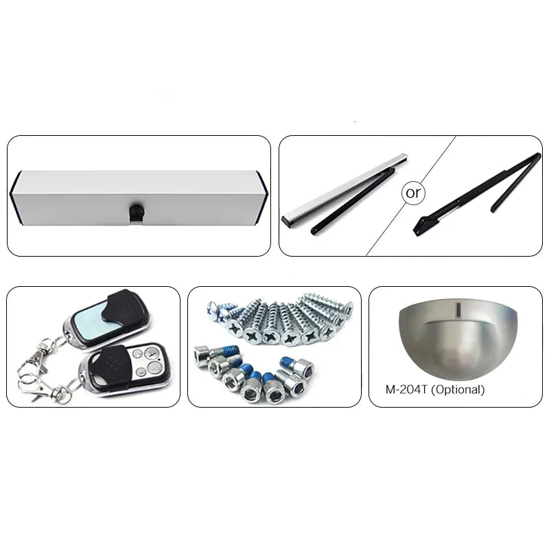 Smart Home Automatic Swing Door Opener Closer Electric Garage Gate Operator Optional Sensor Remote Control Big Gate Motor