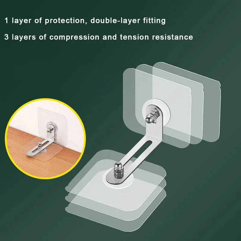 Furniture Anchors Strong Self-adhesive Fixed Prevent Dumping Device No punching Safety Anti Overturning Cabinet Buckle Anchors