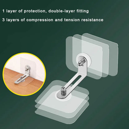 Furniture Anchors Strong Self-adhesive Fixed Prevent Dumping Device No punching Safety Anti Overturning Cabinet Buckle Anchors