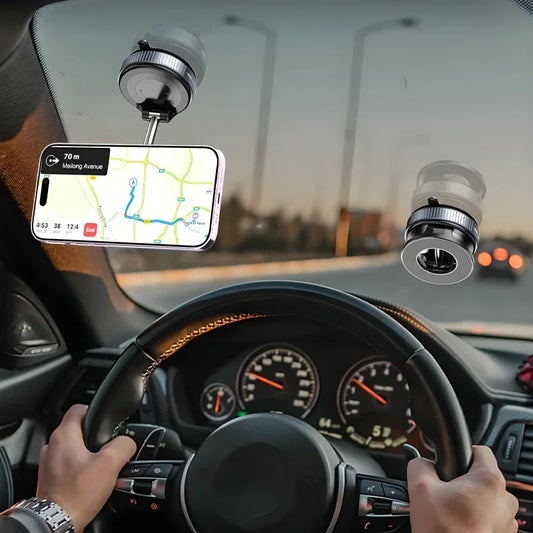 Magnetic Car Mount, Foldable, Strong Suction, Suitable for Phones, iPhone 16, 15, 12, 13, 14, Live Streaming