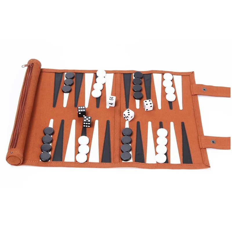 Backgammon Board Game Portable Backgammon Sets For Adults Travel Games Adult Roll Design Children's Puzzle Game Board Strategy